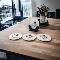 Ensemble de sous-verres en marbre best-seller pour bureau et table de salle de réunion, élégant tapis pour tasses à café, disponible à bon prix