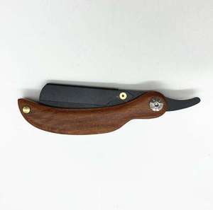 Rasoir droit IKZARSA avec manche en bois et lame en acier inoxydable pour le rasage du corps et du visage - Lame unique pour barbier, utilisation confortable et lisse - Product Image 5