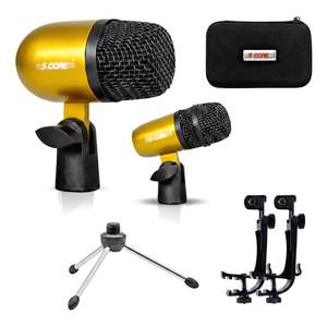 Kit de Micrófonos Profesionales de Condensador Cardioide XLR de 5 Núcleos para Conga, Snare y Tom - Product Image 1