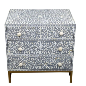 ILAHI's Bone Inlay <b>Drawer</b> Modern Design Agate Detailing <b>Storage</b> Portable Home Furniture - Product Image 1