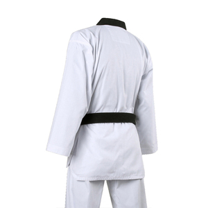 Uniforme de Taekwondo blanc pour adultes unisexe, 100% coton, durable, vêtements d'arts martiaux, coupe classique, ceinture noire incluse, uniforme de Taekwondo - Product Image 2