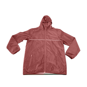 Veste imperméable à capuche pour homme, couleur unie, polyester, automne, fermeture éclair, coupe classique - Product Image 1