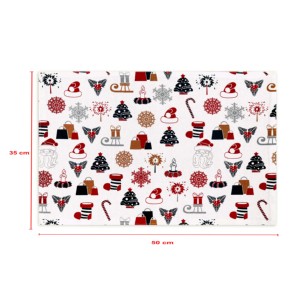 Christmas Pattern Printed Cloth Place Mat Modern Design for Home Use Thin Rectangle Shape Placemat for Christmas. - Product Image 5