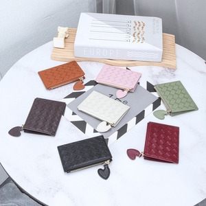 Ando Bag Women's Genuine Sheepskin Woven Leather <b>Card</b> <b>Holder</b> Small Zipper Coin <b>Wallet</b> - Product Image 2