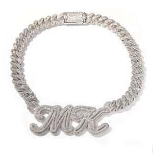 Colgante con Letra M y Diamante Moissanita, Plata 925, Estilo Hip Hop, Lujoso, para Fiestas, Eventos, Uso Diario, Joyería Personalizada Unisex, Tendencia - Product Image 2