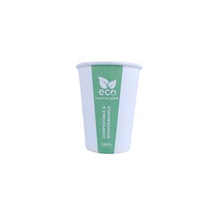 Vaso de papel biodegradable desechable y compostable para agua, ideal para fiestas, catering, venta al por mayor y a granel. - Product Image 4