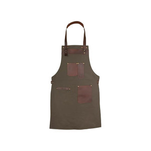 <b>Apron</b> Heat Resistant Flame Resistant Work <b>Apron</b> <b>Leather</b> <b>Apron</b> for Cooking Customized Logo Printing - Product Image 6