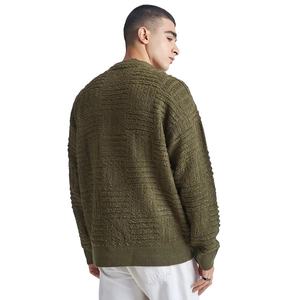 Fabricant de vêtements en tricot sur mesure, vente en gros, pull en tricot simple à col rond et manches longues pour homme, automne-hiver - Product Image 4