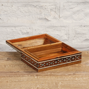 High quality Bone Inlay Wooden <b>Trinket</b> Organizer <b>Box</b> with Drawer Handmade Decorative Storage for Luxury Home Collection - Product Image 5