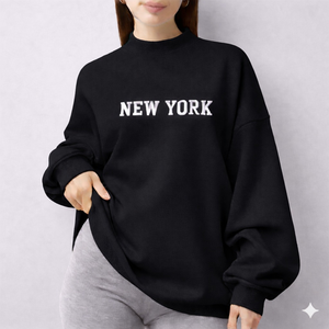 เสื้อสเวตเชิ้ตคอเต่าทรงโอเวอร์ไซส์คุณภาพสูงสำหรับผู้หญิง ใส่สบายๆ ในฤดูใบไม้ร่วงและฤดูหนาว ทรงหลวม ระบายอากาศได้ดี แห้งเร็ว - Product Image 6