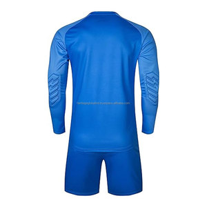 Maillots de football d'équipe personnalisés avec logo, shorts, kit, imperméable, protection UV, respirant, 100% polyester, t-shirts de gardien de but - Product Image 2