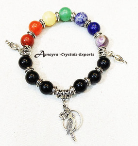 Pulsera de Obsidiana Negra con Amuleto de Elefante, Hecha a Mano, de Ágata, Joyería de Moda, Tendencia Amorosa, Cristales Amayra, Venta al por Mayor - Product Image 2