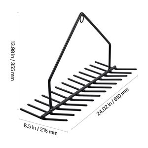 Rastrello per Erbacce Acquatiche da 24 Pollici, Rastrello a Doppia Faccia per Erbacce di Laghi e Stagni, Tagliaerba per Laghetto, Corda da 30 Piedi con Foro per Legatura, Strumento per la Pulizia della Piscina, Nessun Assemblaggio Richiesto - Product Image 2