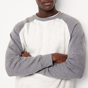 Pull en jersey à col rond pour homme, 380 g, gris uni, doublure écologique, coupe classique, vêtements décontractés, 100 % coton, pull d'hiver - Product Image 6