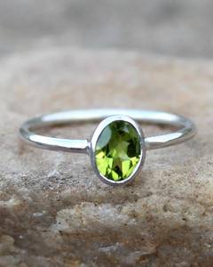 Sterling Silver925 Rhodium Plated <b>Natural</b> Stone Peridot Oval Women's <b>Engagement</b> Wedding <b>Ring</b>-<b>Inspired</b> Trendy Anniversary Party - Product Image 2