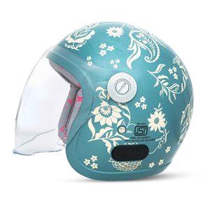 TVARRA Flora ISI & DOT(USA) zertifizierter Damen-Open-Face-Helm, extrem bequeme Passform mit klarem Visier - Product Image 1