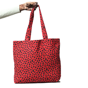 Elegant Design Best Selling Good Quality 100% Carded Cotton Printed Cotton Shopping Bags at Bulk Price Exporter in India.. - Product Image 5
