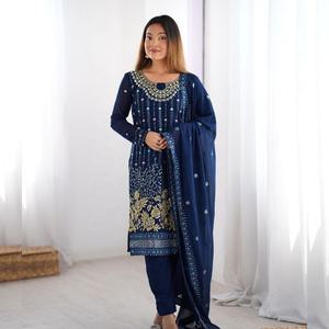 Nuevo Diseño de Bordado, Estilo Casual, Secado Rápido, Shalwar Kameez para Mujer, Vestido Corto para Fiesta en India y Pakistán - Product Image 6