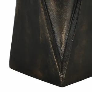 Minimalist Metal Tabletop Vase with Geometric Design Handmade for Modern Home Decor - Product Image 3
