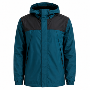 Veste de ski imperméable, respirante et isolante, de qualité supérieure pour homme, pour l'hiver, avec capuche, en nylon uni teint, fermeture éclair. - Product Image 3