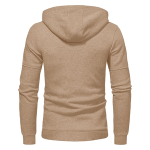 Sweat à capuche zippé personnalisé pour homme – Sweat à capuche en molleton de coton de haute qualité, couleur unie, fermeture éclair, confortable, streetwear, OEM et marque privée - Product Image 4