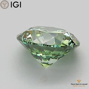 Diamante Cultivado en Laboratorio CVD de 1.00 Quilates, Corte Redondo, Color Verde Intenso, Claridad VS1, 6.44 mm, con Certificado IGI para Anillo de Alta Gama - Product Image 4