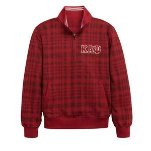 Sudadera con Cierre de Cremallera de 1/4 con Diseño a Cuadros de 3 Letras de Kappa Alpha Psi, Ropa de Fraternidad Griega con Diseño Clásico, Comodidad Premium y Ajuste Elegante - Product Image 4