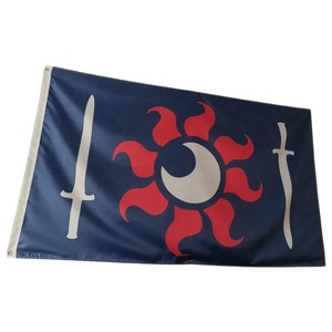 Drapeau rectangulaire personnalisé en polyester avec emblème harpe pour usage extérieur - Product Image 3