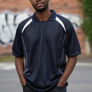 เสื้อฟุตบอลซับลิเมชั่นคอวีทรงเรโทร แห้งเร็ว น้ำหนักเบา ผลิตตามสั่ง ขายส่ง ยอดนิยม ผลิตจากโพลีเอสเตอร์ 100% คุณภาพดี - Product Image 5