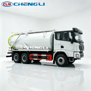 Camion d'aspiration des eaux usées Shacman 6x4, camion-citerne à vide robuste pour le nettoyage des boues septiques et l'assainissement municipal, au prix d'usine - Product Image 2