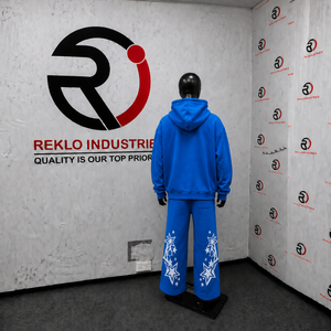 Conjunto de Sudadera con Capucha y Pantalones Deportivos con Estampado Blue Star, Ropa Deportiva, Sudadera con Capucha, Pantalones Deportivos a Juego, Dos Piezas, Corte Informal - Product Image 4