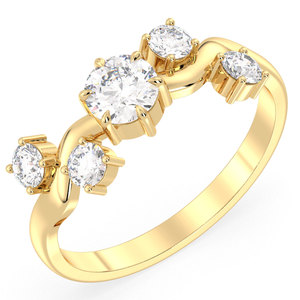 แหวนเงินแท้ 925 คุณภาพสูง REYES ประดับเพชรโมอิสซาไนต์ GRA Certified ดีไซน์หรูหรา เหมาะสำหรับงานแต่งงาน งานหมั้น หรือเป็นของขวัญ ของที่ระลึก เครื่องประดับชั้นดี - Product Image 2