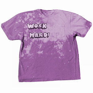 Camiseta Work Hard Tie Dye Unisex de Manga Corta, Cuello Redondo, 100% Algodón, Corte Regular, para Todas las Temporadas, Patrón Verde y Blanco, Talla Grande - Product Image 4