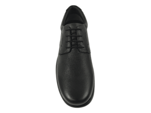 Zapatos Oxford de Vestir para Hombre, Negros, de Cuero Genuino, Punta Redonda, con Cordones, Suela de Goma Antideslizante, para Todas las Temporadas, Oficina, Carrera, Color Sólido - Product Image 3