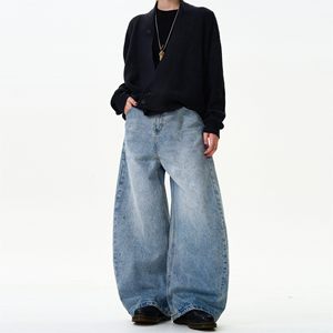 Oversized Baggy Denim Pants <b>Men</b> <b>Wide</b> <b>Leg</b> Vintage Acid Wash Loose Fit Streetwear Bulk Order Ready High Waist Stonewashed Loose - Product Image 4