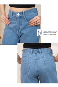 Pantalones holgados de mezclilla para mujer con cintura media, cómodos y duraderos, resistentes a desgarros, para uso diario. - Product Image 6