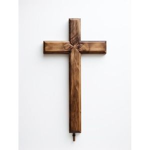 Croix en bois élégante pour la prière et la dévotion chrétienne, plaque en bois pour la réflexion spirituelle - Product Image 2