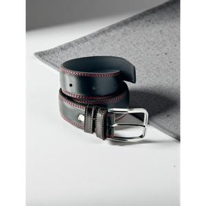 Cinturones de cuero PU de color negro, hechos a mano, ecológicos y sostenibles, cinturón de cuero a la moda para accesorios de vestir masculinos. - Product Image 2