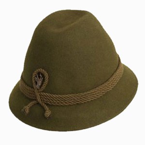 Sombrero Fedora de Fieltro Verde Oliva Premium HMB con Banda Trenzada para Hombre, Tipo de Patrón: Sin Estampado, para Caza al Aire Libre, Senderismo, Estilo Alpino - Product Image 5