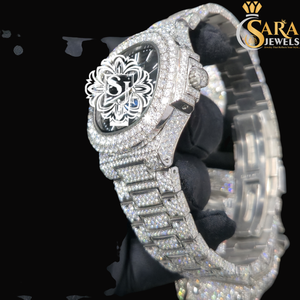 Mossinate de calidad superior, reloj de diamantes totalmente helado, estilo Hip Hop Bling para hombres y mujeres, disponible para precio de exportación - Product Image 2