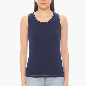 Camiseta sin mangas para mujer, fabricada en Pakistán, 100% algodón, ecológica, transpirable, la más vendida, nueva llegada para venta en línea - Product Image 1