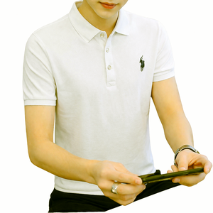 Polos de Manga Corta para Hombre, Tejidos y Bordados, con Logotipo Personalizado, Color Sólido, 100% Algodón, Polo de Golf - Product Image 1