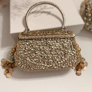 Elegante bolso clutch de mosaico chapado en oro y latón, bolso de mano metálico para fiestas nocturnas - El mejor precio para mujer de Tayyab Handicraft - Product Image 5