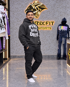 Sweat à capuche zippé personnalisé unisexe avec appliqué strass, style streetwear, coupe oversize, en molleton, poche kangourou, étiquette personnalisée, vêtements d'hiver - Product Image 2