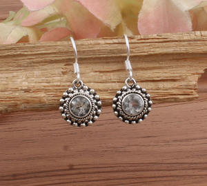 Boucles d'oreilles pendantes en topaze bleue naturelle, argent sterling 925, pour pierre précieuse, forme goutte, mariage, fête, anniversaire, cadeau - Product Image 2