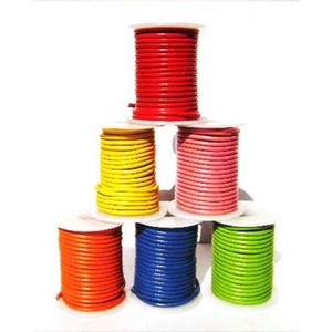 Différentes tailles cordon en cuir rond bricolage bijoux artisanaux 1mm-9mm résultats composants en gros - Product Image 1
