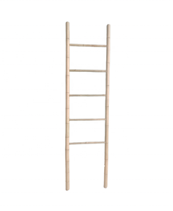 Échelle en bambou naturel du Vietnam pour la décoration de la salle de bain à domicile, porte-serviettes, présentoir, style rustique artisanal, accessoire d'intérieur - Product Image 1