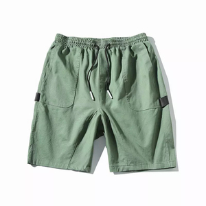 Men's Black Cargo Shorts Elastic Waist Drawstring Closure Breathable Quick Dry <b>Canvas</b> Bermuda Style Casual Wear Pockets Front - Product Image 6