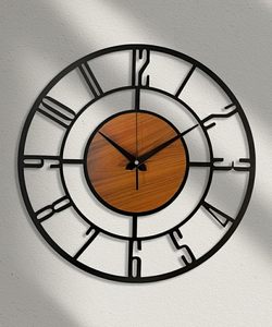 Metal <b>Wall</b> <b>Clock</b> for Living Room Stylish Latest Modern <b>Decorative</b> Silent <b>Wall</b> <b>Clock</b> for Home Office Bedroom - Product Image 6