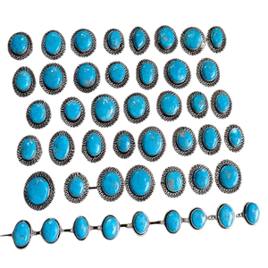 Anillo de Turquesa Natural de Súper Calidad al por Mayor, Chapado en Plata, Bellamente Pulido con Alta Calidad - Product Image 3